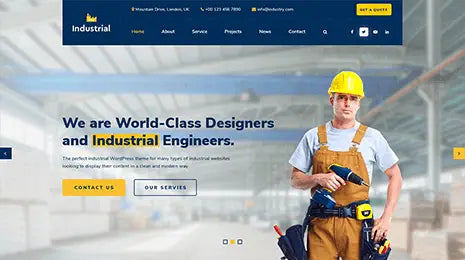 Industrial WordPress Theme Thumbnail 