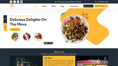 Free Street Food WordPress Theme Thumbnail 