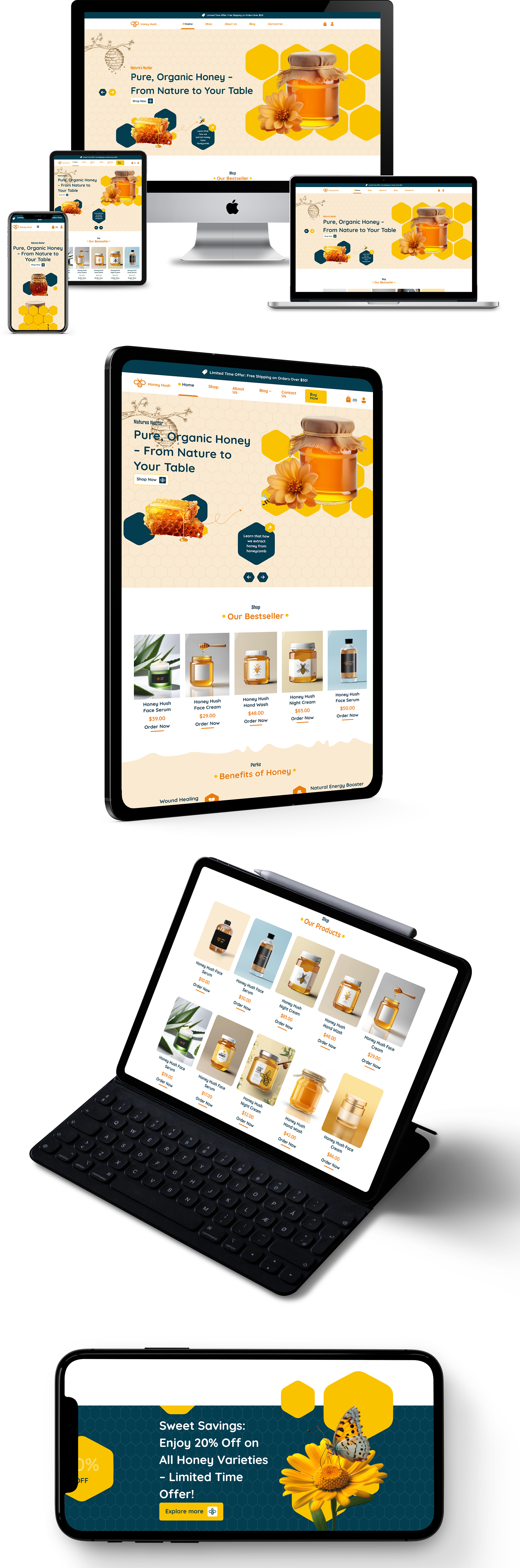 Honey WordPress Theme Responsive