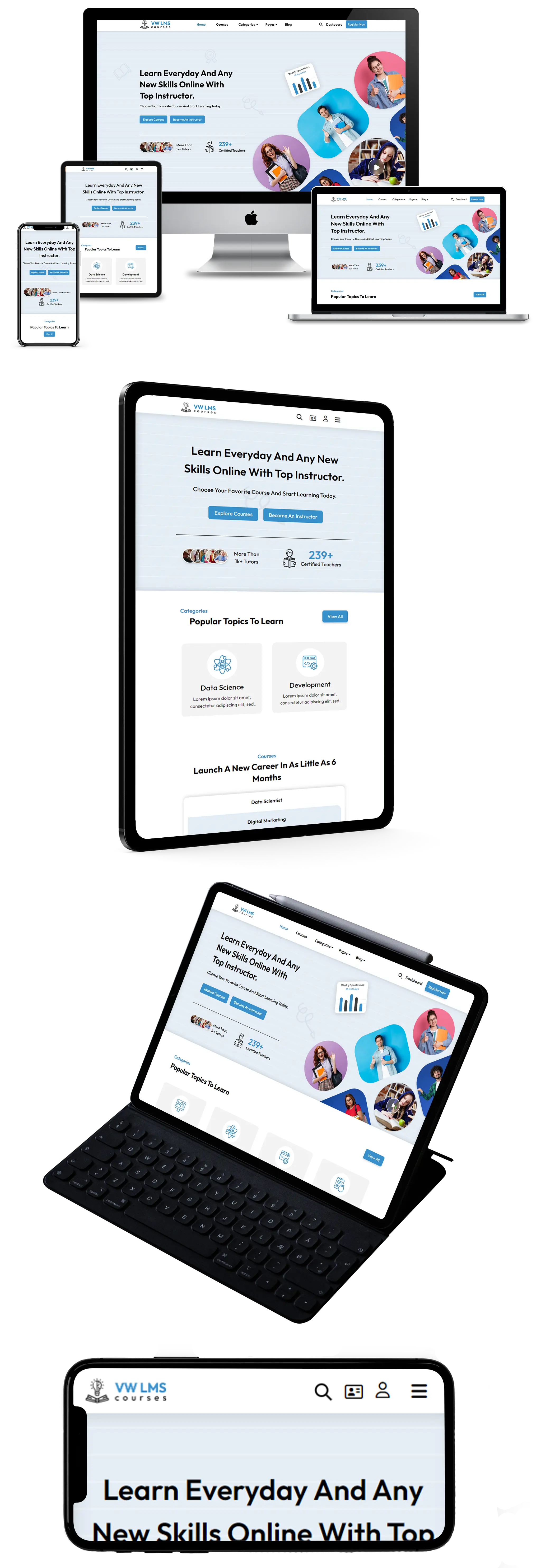 LMS Education WordPress Theme Responsive