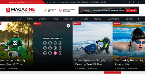 Sports Magazine WordPress Theme Thumbnail 