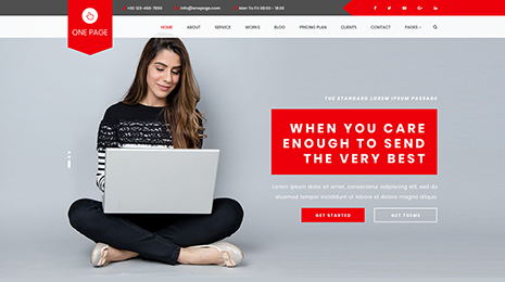 One Page WordPress Theme Thumbnail 