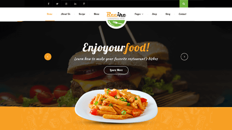 Recipe WordPress Theme Thumbnail 