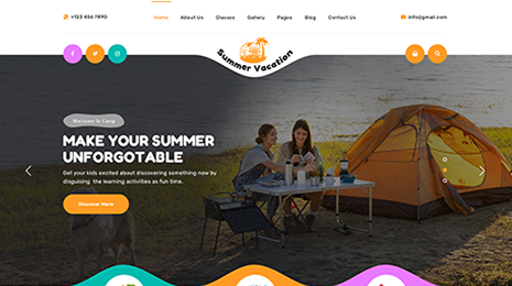 Summer Camp WordPress Theme Thumbnail 