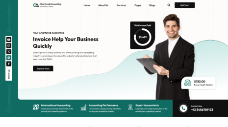 Chartered Accountant WordPress Theme Thumbnail 