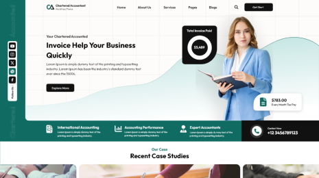 Free Accountant WordPress Theme Thumbnail 