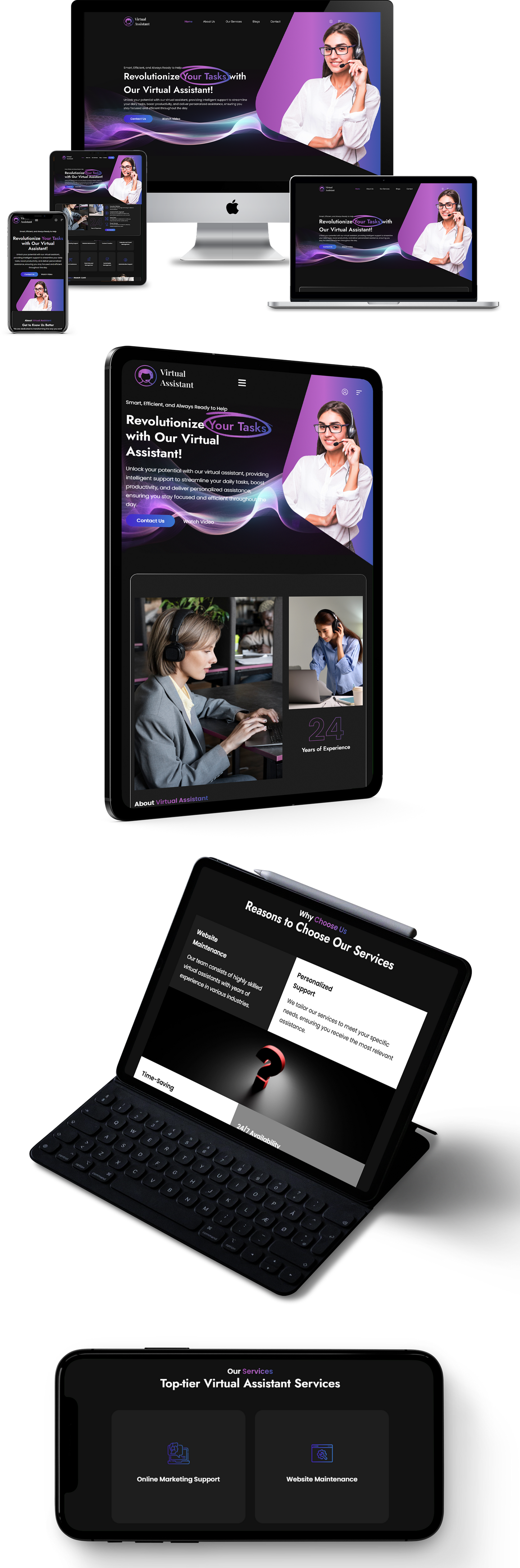 Virtual Assistant WordPress Theme